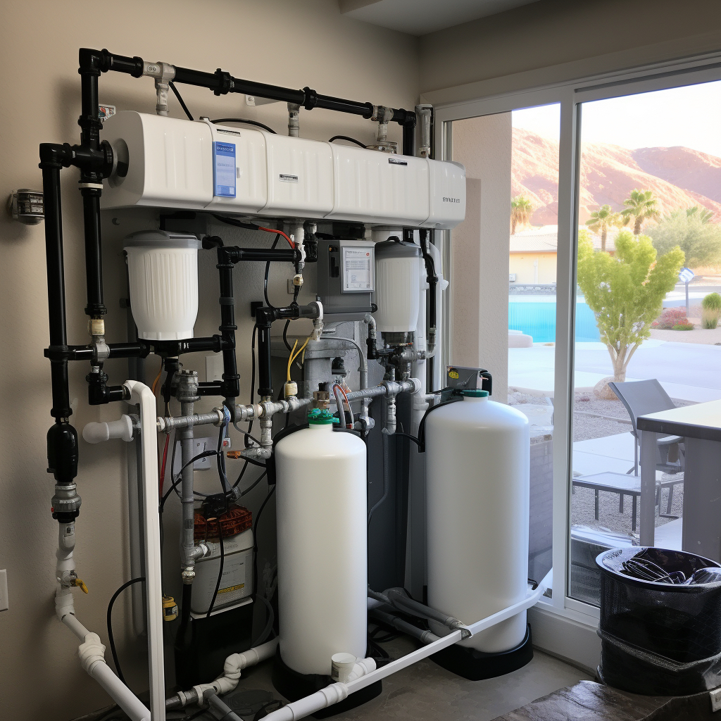 We installed this whole home water filter system at a local house.